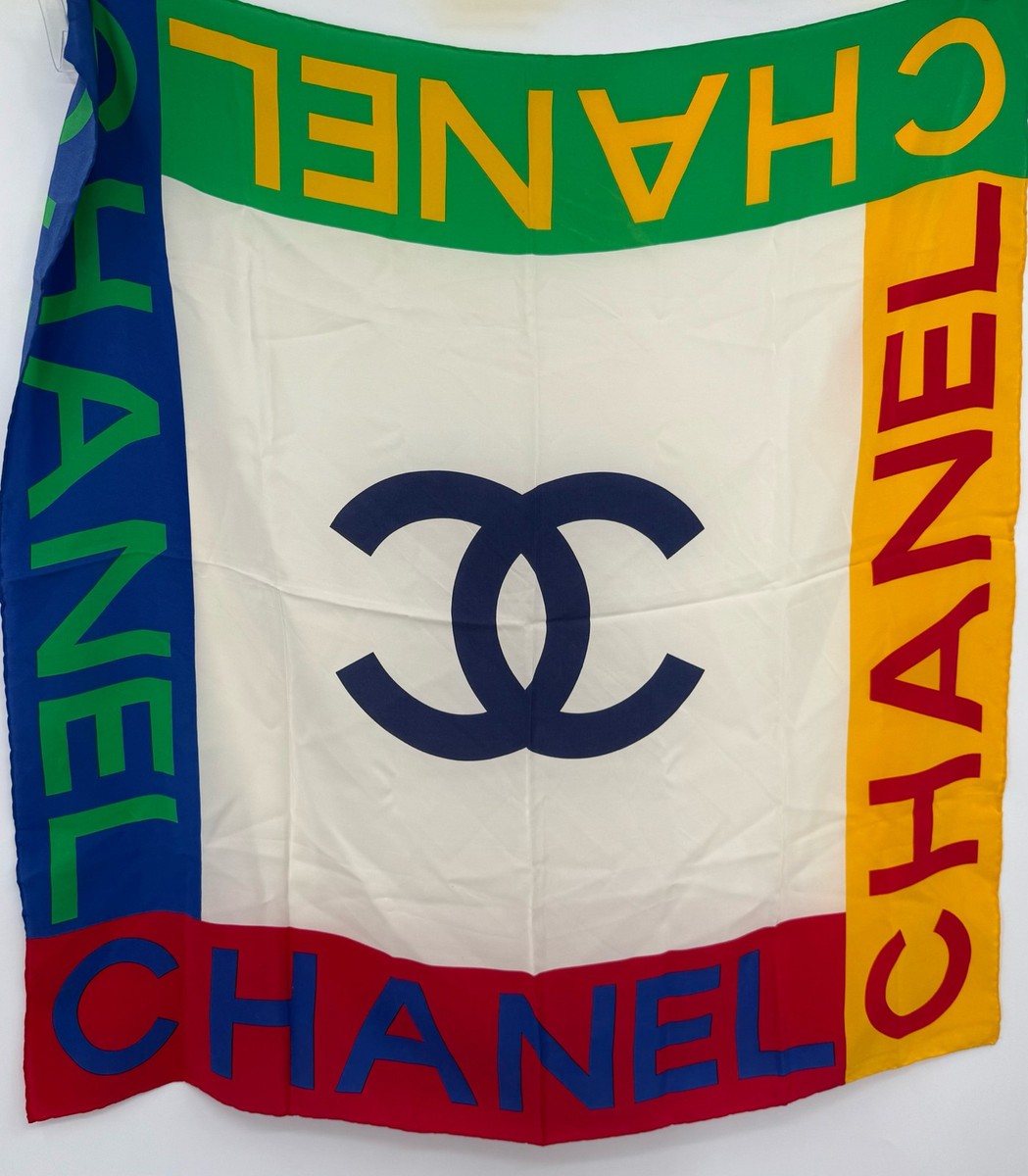 Chanel red yellow green blue CC logo 34