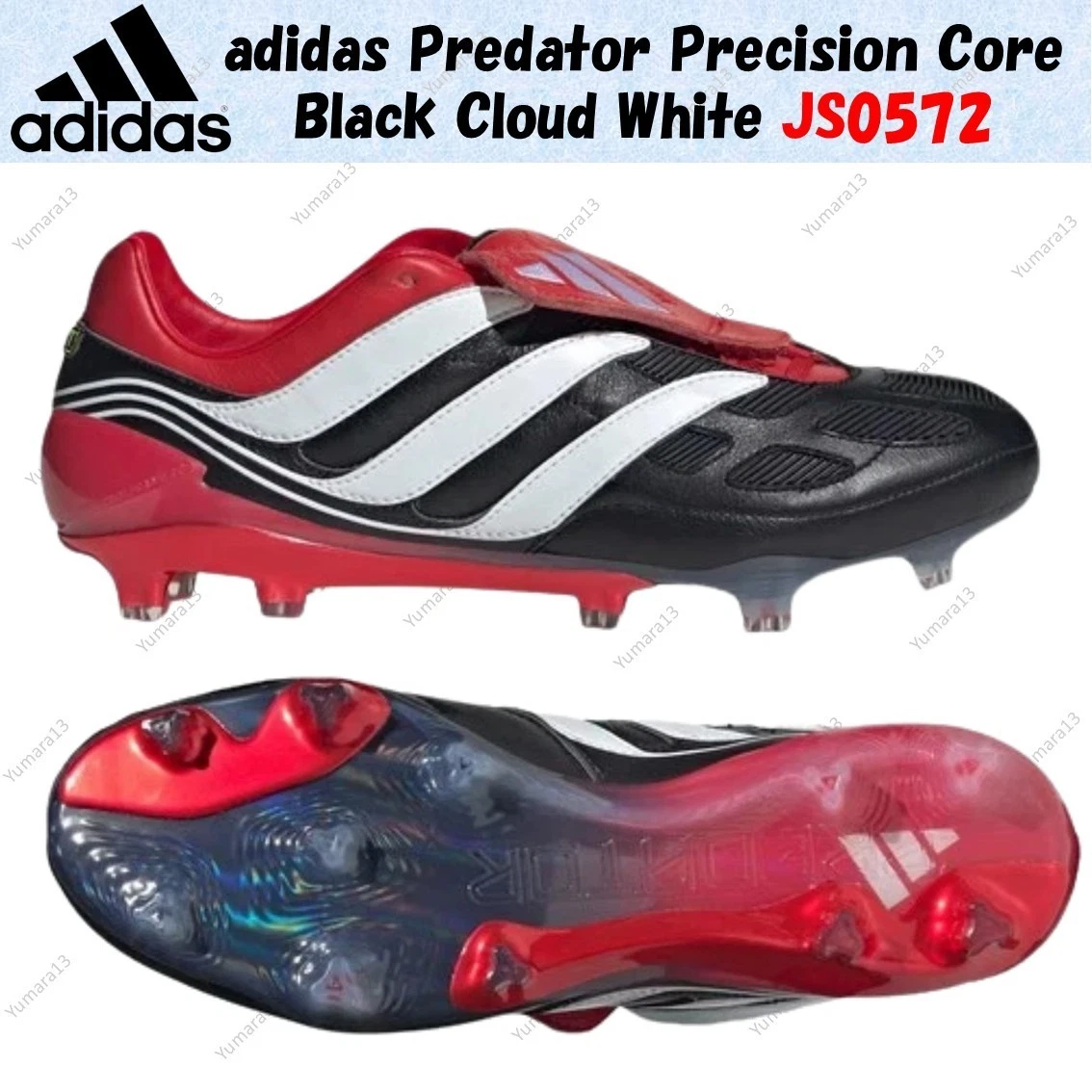 adidas Predator Precision FG Black White Collegiate Red for Sale