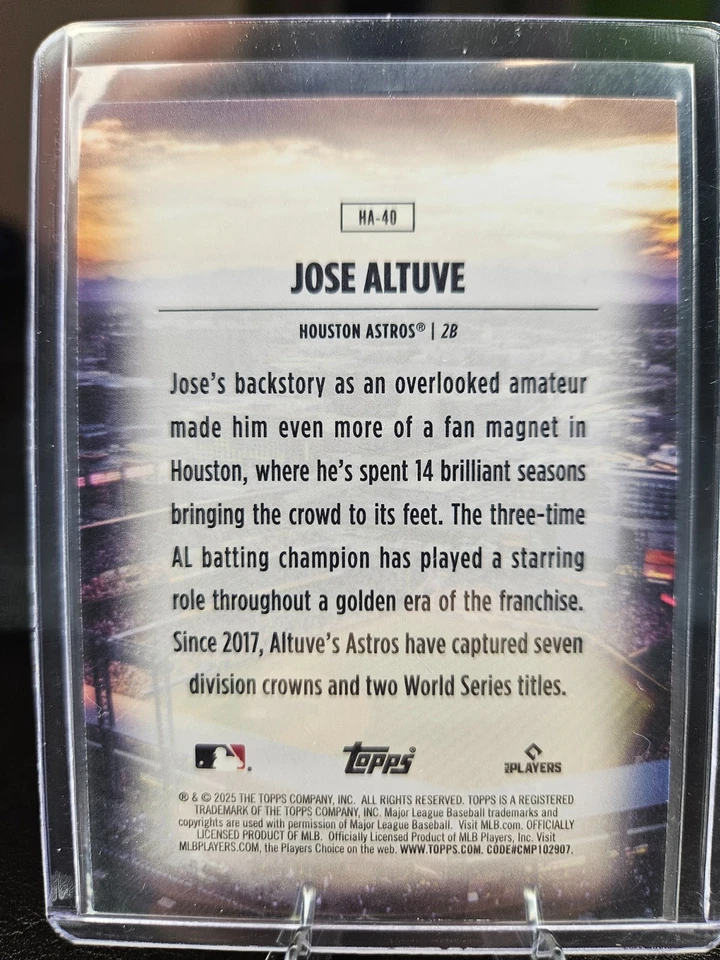 Topps Jose Altuve Homefield Advantage 2025 Foto 2 de 2