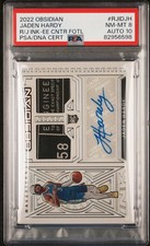 2022-23 Obsidian Jaden Hardy RC Dual Laundry Tag RPA Wt. Conta /3 PSA 8/10 Auto