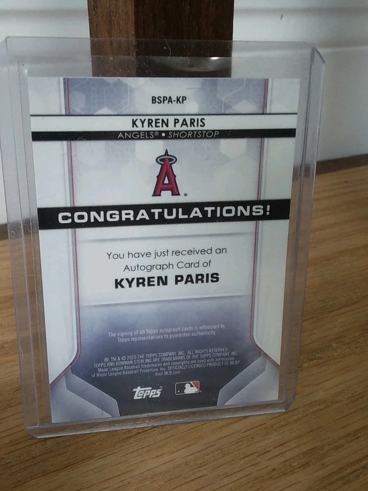 KYREN PARIS 2020 TOPPS BOWMAN STERLING PROSPECT ON CARD AUTO 🔥 #BSPA-KP - Image 3 of 4