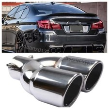 For BMW F10 5 Series M5 2.5In Rear Car Dual Exhaust Muffler Tip Tail Pipe Steel