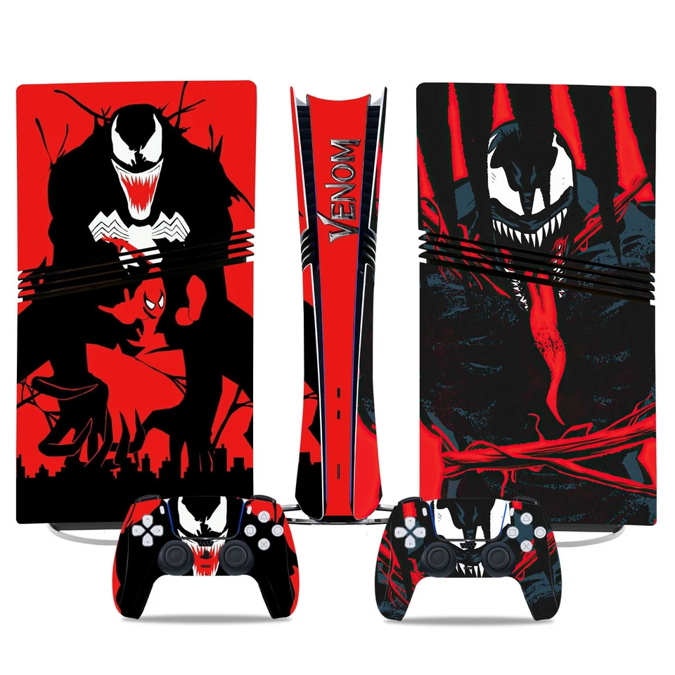 PS5Pro Standard Disc Digital Console Skin Sticker Decal Venom Fashion Stickers - Image 4 of 4