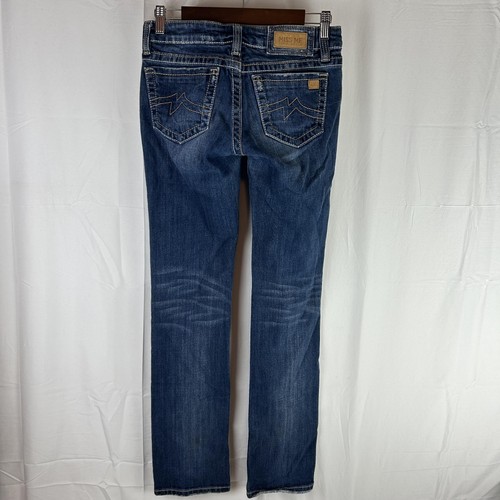 Miss Me Sunny Straight Jeans Damskie 28 Niebieskie DK 14C Mid Rise Stretch Denim - Zdjęcie 12 z 19