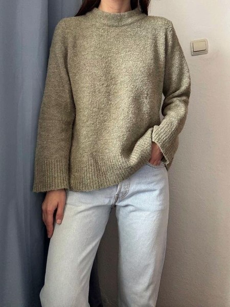 Women Betty Barclay Sweater Khaki Boucle 38