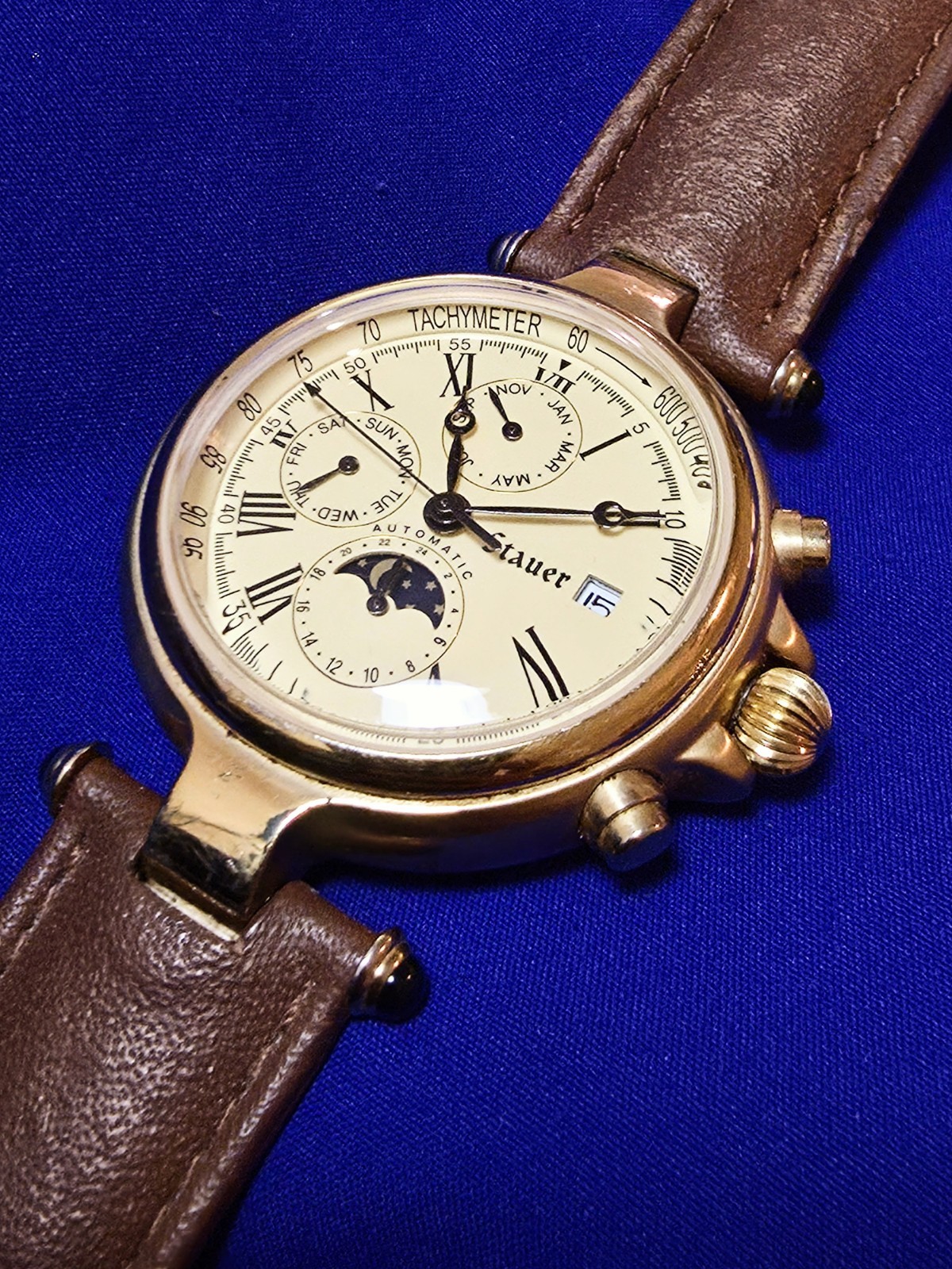 Stauer Moonphase Multi Dial Automatic Retro 39mm … - image 7