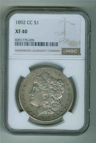 U.S. 1892-CC MORGAN DOLLAR NGC XF-40