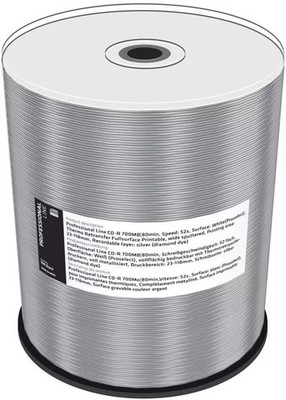 100 Professional Rohlinge CD-R full printable Thermo proselect diamant Spindel
