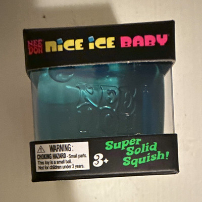 NeeDoh Nice Ice Baby Super Solid Squish Tactile Squeeze Toy Blue Ages 3+