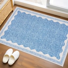 Door Mat Indoor Rugs for Entryway Small Throw Rug 2x3 Washable Non-Slip Solid...