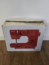 John Lewis JL Mini Sewing Machine In Red With Box And Foot Pedal