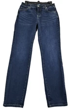 JAG Jeans Womens 8/26 Mid Rise Carter Girlfriend Stretch Straight Leg Denim Blue