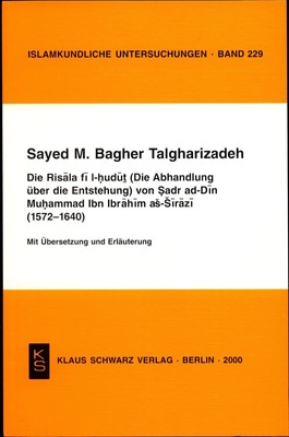 Die Risala fi l-hudut (Die Abhandlung über die Entstehung) von Sadr ad-Din Muham