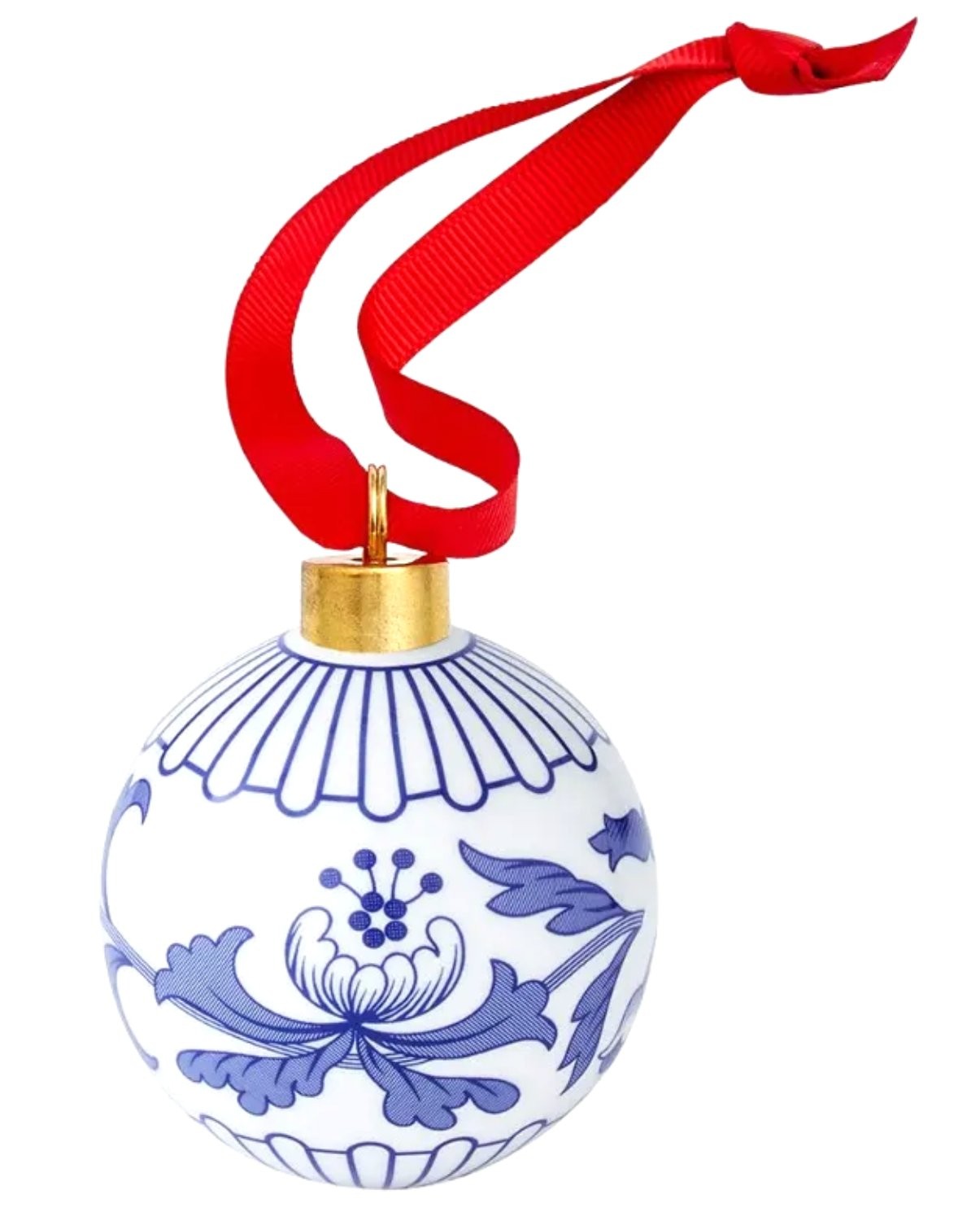 Spode Blue Italian Floral Christmas Tree Bauble