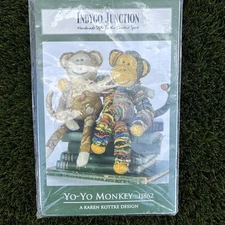 Indygo Junction IJ862 Pattern ~ YO-YO MONKEY ~ Two 16" Designs: Stuffed & Yo-Yo