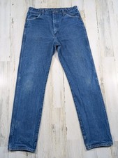 Vintage Wrangler Jeans Mens Fits 32x33 Cowboy Cut 13MWZ USA Made Tag 35x34