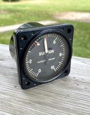 U.S. Gauge AW1821AB06 Suction Indicator Aircraft Military