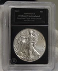 2019 US Silver Eagle $1 Gem Unc Black Bradford Slab