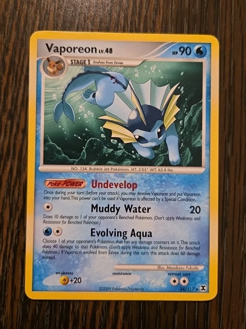 Vaporeon 34/111 Rising Rivals Regular