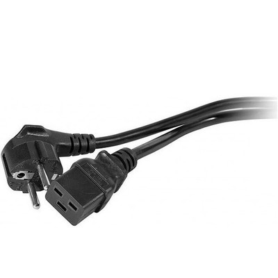 Netzkabel CEE7 auf C19 CEE7 / C19 schwarz - 2,0m (ECF-808018)