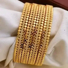 Designer Golden Bangles Set For Woman Festive Jewelry Indian Style TT22