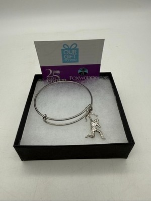 Foxwoods Casino 25th Anniversary Silver Bracelet with the Rainmaker Charm