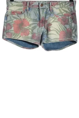 H&M Short moulant Dames Pantalon court T EU 36 bleu-vert-rouge style décontracté - Photo 1/4