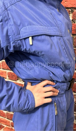 OBERMEYER SNOWSUIT SKI SUIT SIZE 4 ONE PIECE Y2K PERIWINKLE BLUE GOLDRUSH HOODED - Picture 7 of 20