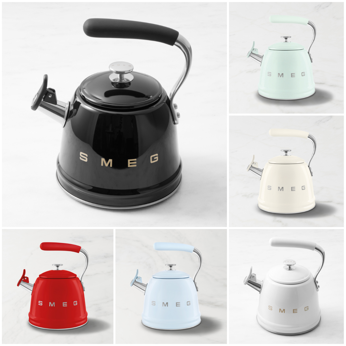 SMEG Stainless-Steel Whistling Tea Kettle, Full Color