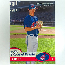Donruss 2003 Rated Rookie Cliff Lee #24 Cleveland Indians Baseball Card. rookie card picture