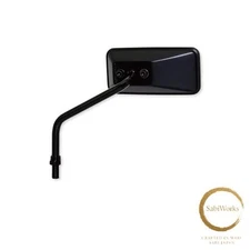 New Tanax Bike Mirror Napoleon Custom Square Mirror Black Left Side 10mm
