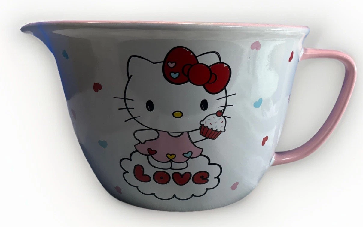 HELLO KITTY Conversation Hearts Mixing Bowl New Kitchen Baking Piece
