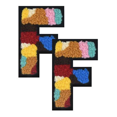 2PCS Iron on Chenille Letter Patches 3'' - Multicolor Varsity Letterman Patche...
