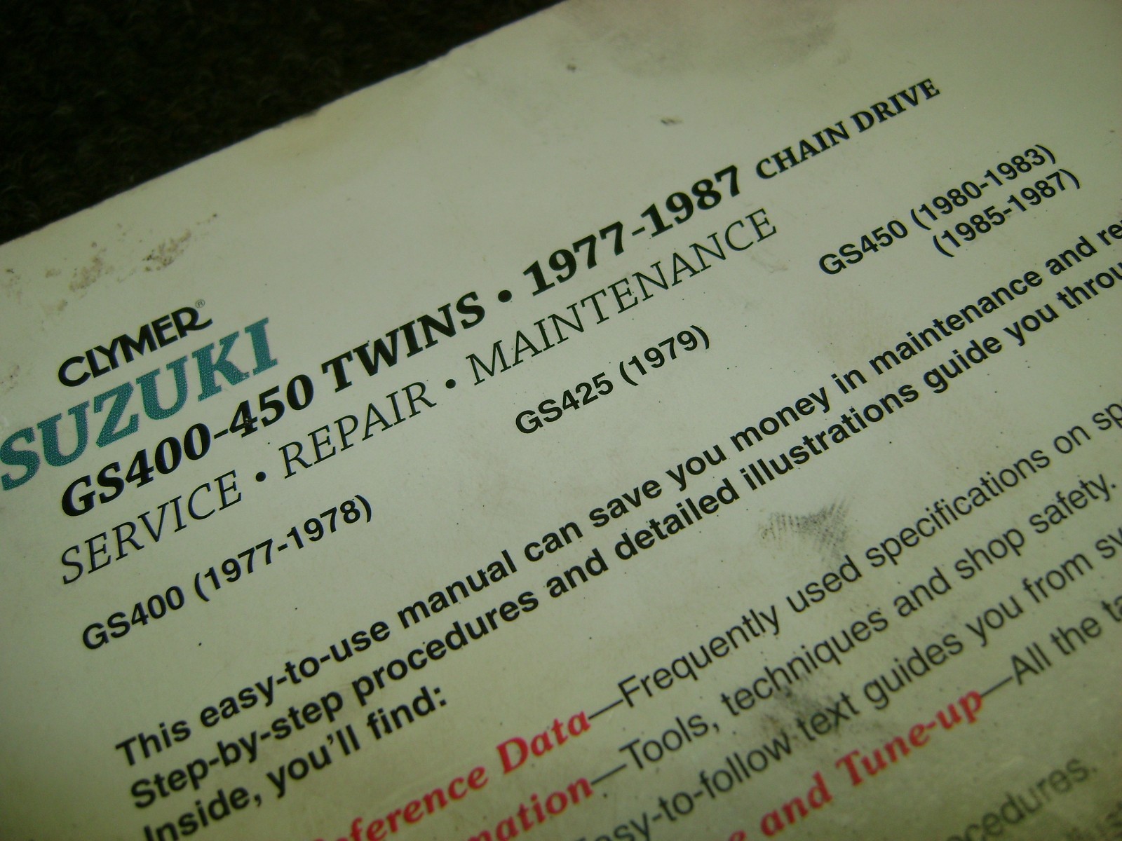 Suzuki 1977 - 1987 GS400 GS 400 - 450 Twins Clymer Service Manual | eBay