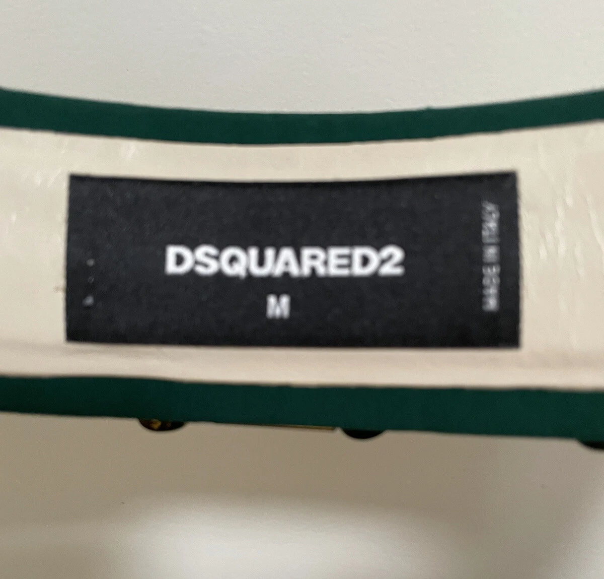 Abito con cintura DSQUARED2 da donna verde smeraldo a una spalla manica lunga taglia M