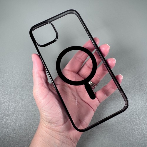 Funda para iPhone 14 Plus - Transparente / Negra | Funda Rígida Ultra Delgada | Magnética - Imagen 3 de 16