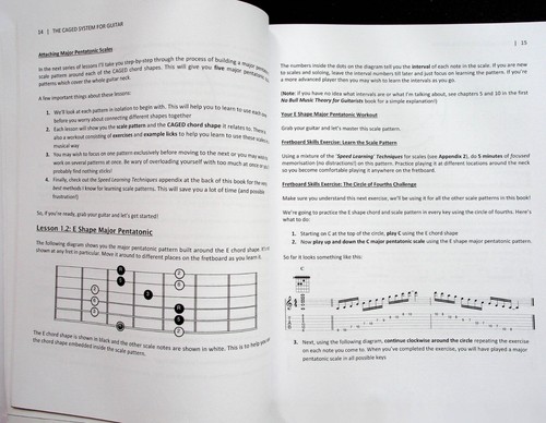 No Bull The Caged System For Guitar Fretboard Method For Lead & Solo Music Book - Picture 3 of 5