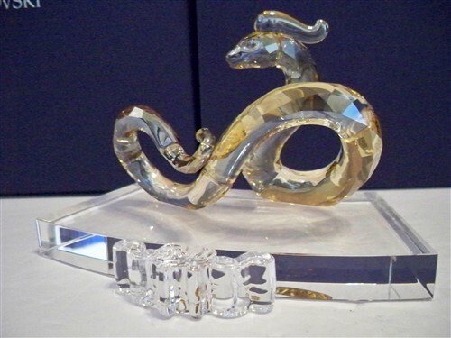 【natu♪＊】SWAROVSKI Snake ネックレス Snake pendant, Mixed cuts, Year of the Snake, Red, Rose gold