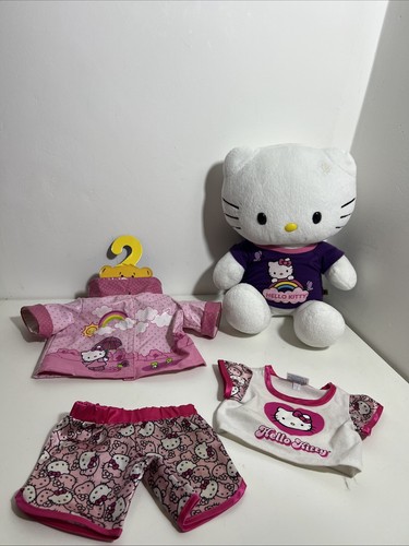 Build A Bear White Hello Kitty Plush Soft Toy (No Bow) - Extra Clothing 16”