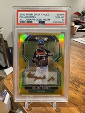 2022 Prizm Draft Picks Elijah Green Gold Prizm Prospect RC Auto #/10 PSA 10 🔥📈