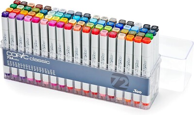 Copic Classic 72 Colors Marker Set A, 72 Piece For Artist Anime  Manga Comic