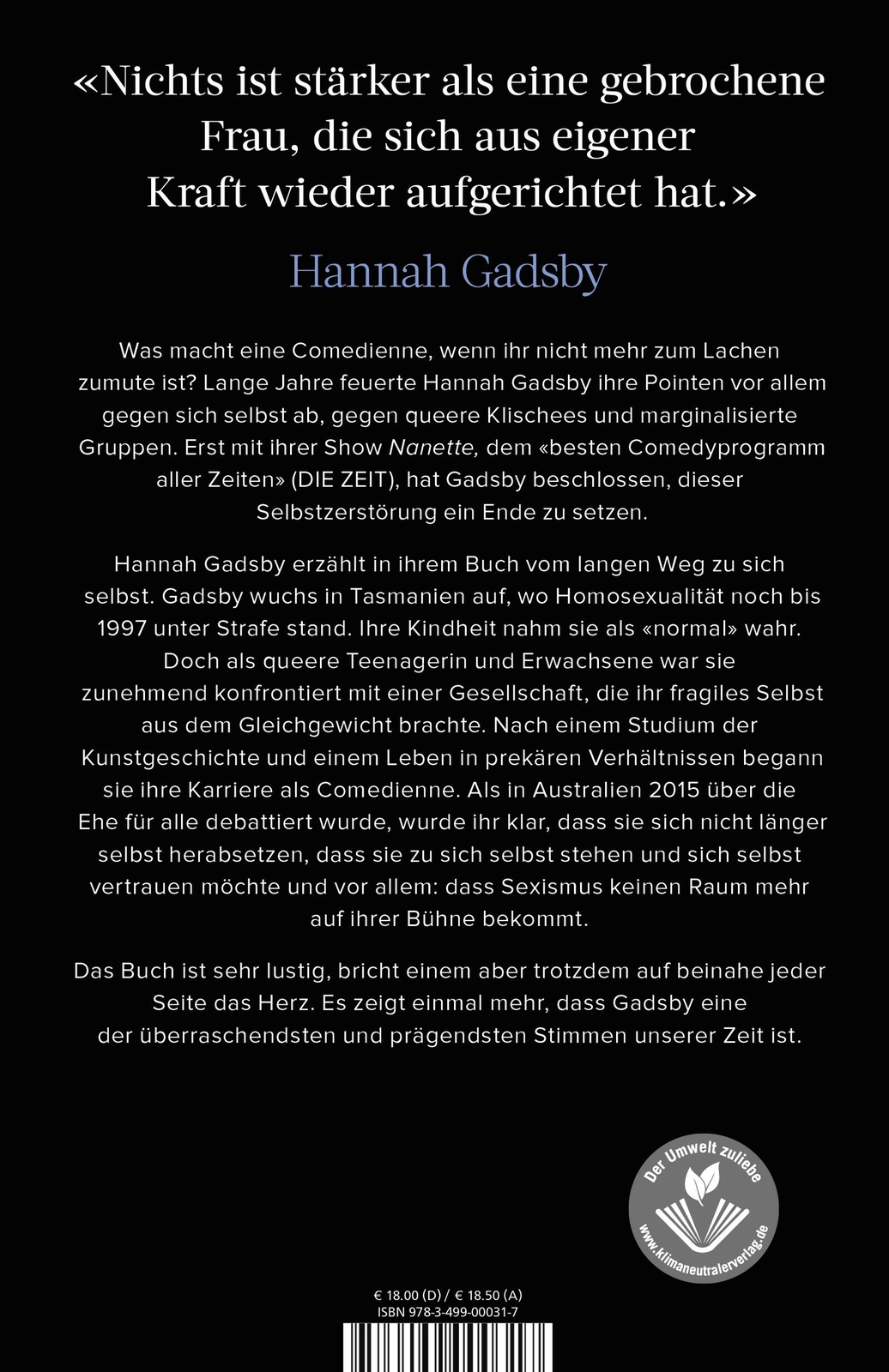 Thumbnail - Zehn Schritte Richtung Nanette, Hannah Gadsby