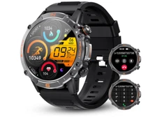 WalkerFit Smart Watch for Men- AMOLED Display, 60 Days Extra-Long Battery, Water