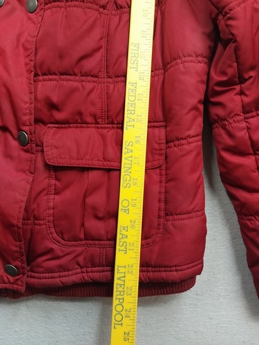 Mossimo Javket Womens XL Burgundy Red Utility Parka Lined Full Zip Coat Pockets - Picture 6 of 6