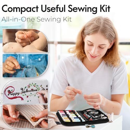 Coquimbo Sewing Kit Gifts for Mom Grandma Women, Adults, Traveler - Picture 5 of 7