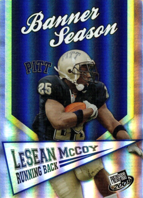 BANNER-SEASON LeSean McCoy RC CHIEFS BUCS BUCCANEERS BILLS EAGLES