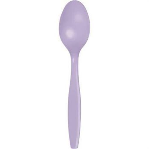 Lavender Heavy Duty Plastic Spoons 24 Per Pack Purple Party Supplies Decoration eBay