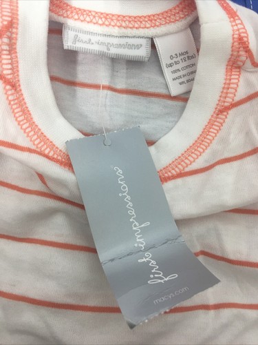 NWT Baby Boy 2 Pc Summer Ribbon Blue Size 0-3 Months First Impressions White - Bild 6 von 9
