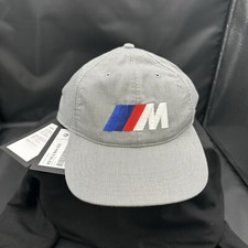 New With Tags OEM BMW Gray Baseball Cap Back Strap Red White Blue Logo