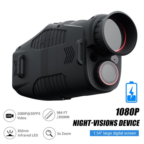 1080P HD Night Vision Monocular 5x Digital Zoom 850nm Infrared Hunting Telescope